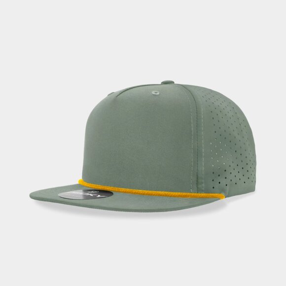 5 Panel High Profile Relaxed Perforated Performance Rope Hat - Picture 1 of 10
